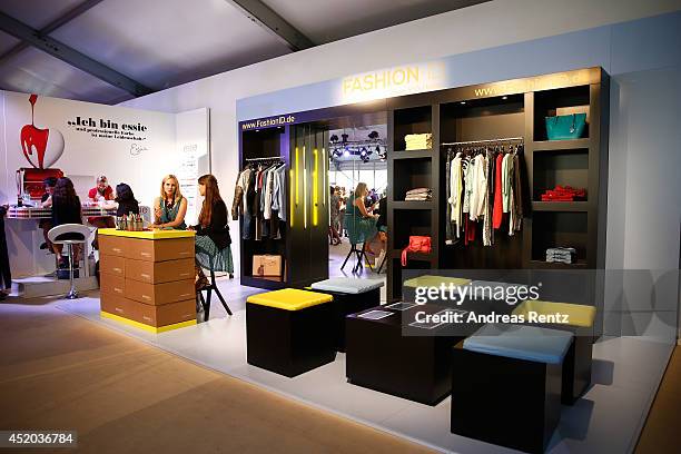 General view of the lounge during the Mercedes-Benz Fashion Week Spring/Summer 2015 at Erika Hess Eisstadion on July 11, 2014 in Berlin, Germany.