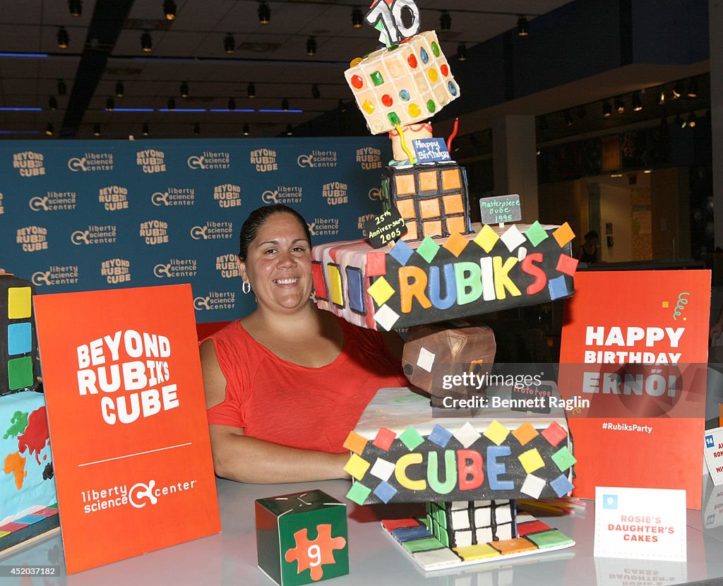 Cake-Off At Liberty Science Center In Honor Of Erno Rubik's Birthday