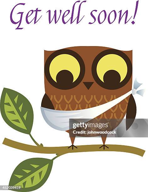 stockillustraties, clipart, cartoons en iconen met get well soon two. - get well card