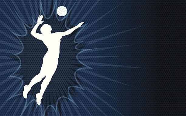 volleyball serve background - female - girls volleyball stock illustrations