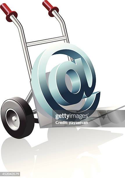e-mail delivery - exchanging gift stock illustrations