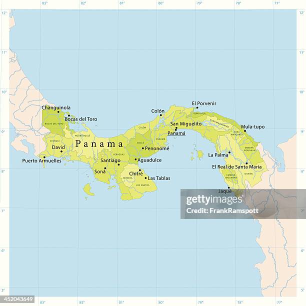 ilustrações, clipart, desenhos animados e ícones de vetor mapa do panamá - panama