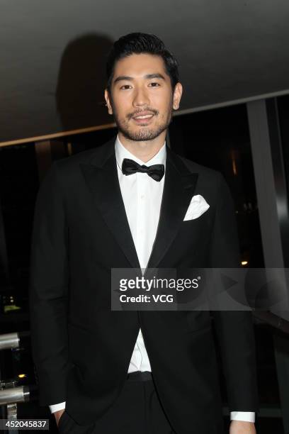 Actor Godfrey Gao attends a charity dinner at Four Seasons Hotel on November 25, 2013 in Hong Kong, Hong Kong.