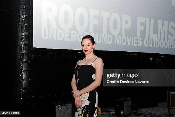 Director and actress Rose McGowan attends The Rooftop Films Presents: Broken Hearted: Twisted, Romantic Short Films at 5 Metro Tech Center on July...