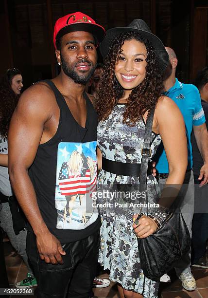 Recording Artists Jason Derulo and Jordin Sparks attend Lianne La Havas performance at "Summer Sessions" at Warner Bros. Records Boutique Store on...