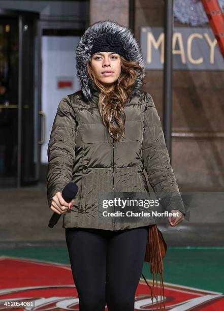 Dinah-Jane Hansen of Fifth Harmony attends rehearsals for the 87th Annual Macy's Thanksgiving Day Parade at Macy's Herald Square on November 25, 2013...