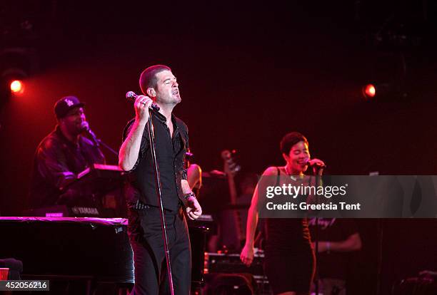 Robin Thicke performs at day one of North Sea Jazz Festival at Ahoy on July 11, 2014 in Rotterdam, Netherlands.