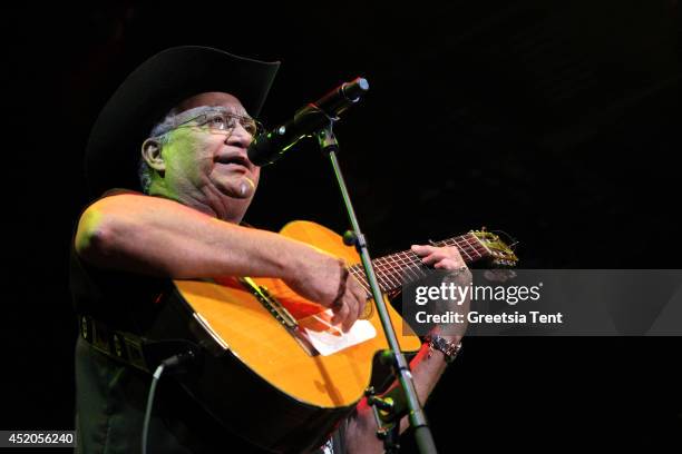 Eliades Ochoa of Orquesta Buena Vista Social Club performs at day one of North Sea Jazz Festival at Ahoy on July 11, 2014 in Rotterdam, Netherlands.