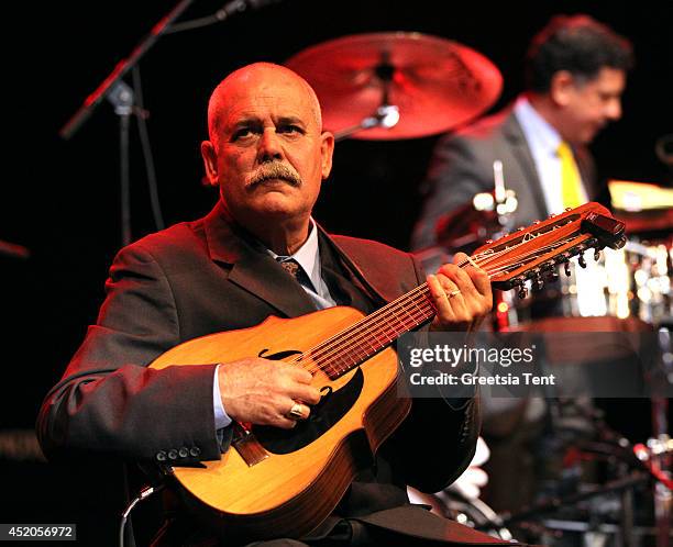 Barbarito Torres of Orquesta Buena Vista Social Club performs at day one of North Sea Jazz Festival at Ahoy on July 11, 2014 in Rotterdam,...