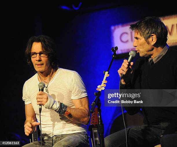 Rick Springfield and Radio DJ Mark Goodman hosts the Rick Springfield "Stripped Down" tour at City Winery on November 25, 2013 in New York City.