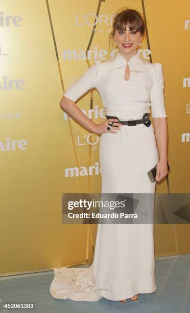 Barbara Lenni attends 'Marie Claire Prix de la moda' awards 2013 photocall at Residence of France on November 21, 2013 in Madrid, Spain.