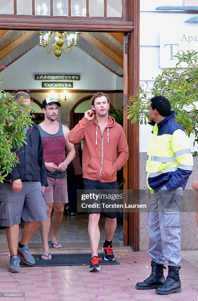 Chris Hemsworth Sighting in La Gomera - November 19, 2013