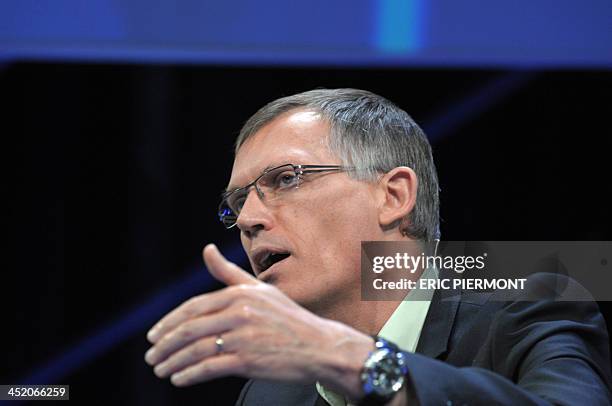 Renault Chief Operating Officer Carlos Tavares talks at LeWeb 11 event in Saint-Denis, suburbs of Paris, on December 9, 2011. Top industry...