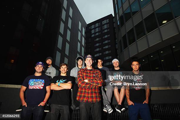 Nitro Circus riders Nitro Circus riders Dov Rybnik, Beau Bamburg, Josh Sheehan, Jarryd McNeil, Travis Pastrana, Erik Roner and Jaie Toohey pose for a...