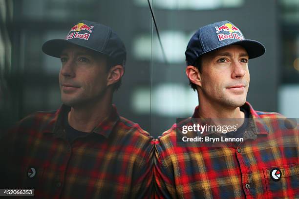 Games gold medalist Travis Pastrana poses for a photo prior to the Nitro Circus Live Show at the MEN Arena on November 26, 2013 in Manchester,...