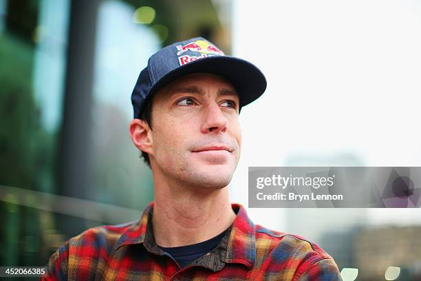 Games gold medalist Travis Pastrana poses for a photo prior to the Nitro Circus Live Show at the MEN Arena on November 26, 2013 in Manchester,...