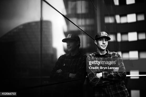 Games gold medalist Travis Pastrana poses for a photo prior to the Nitro Circus Live Show at the MEN Arena on November 26, 2013 in Manchester,...