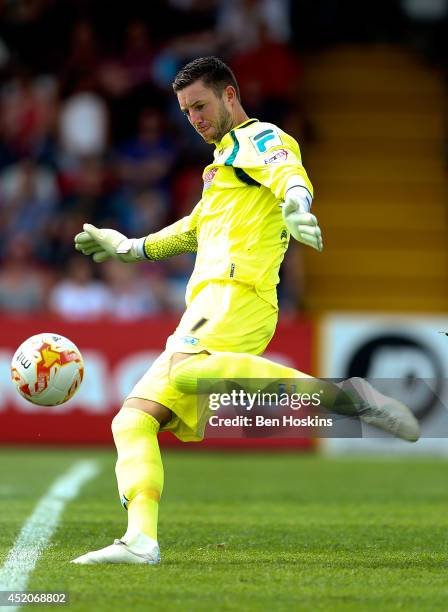 Sam Beasant of Stevenage in action during the Pre Season Friendly match between Stevenage and West Ham United at The Lamex Stadium on July 12, 2014...