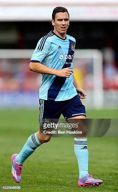 Stewart Downing of West Ham in action during the Pre Season Friendly match between Stevenage and West Ham United at The Lamex Stadium on July 12,...