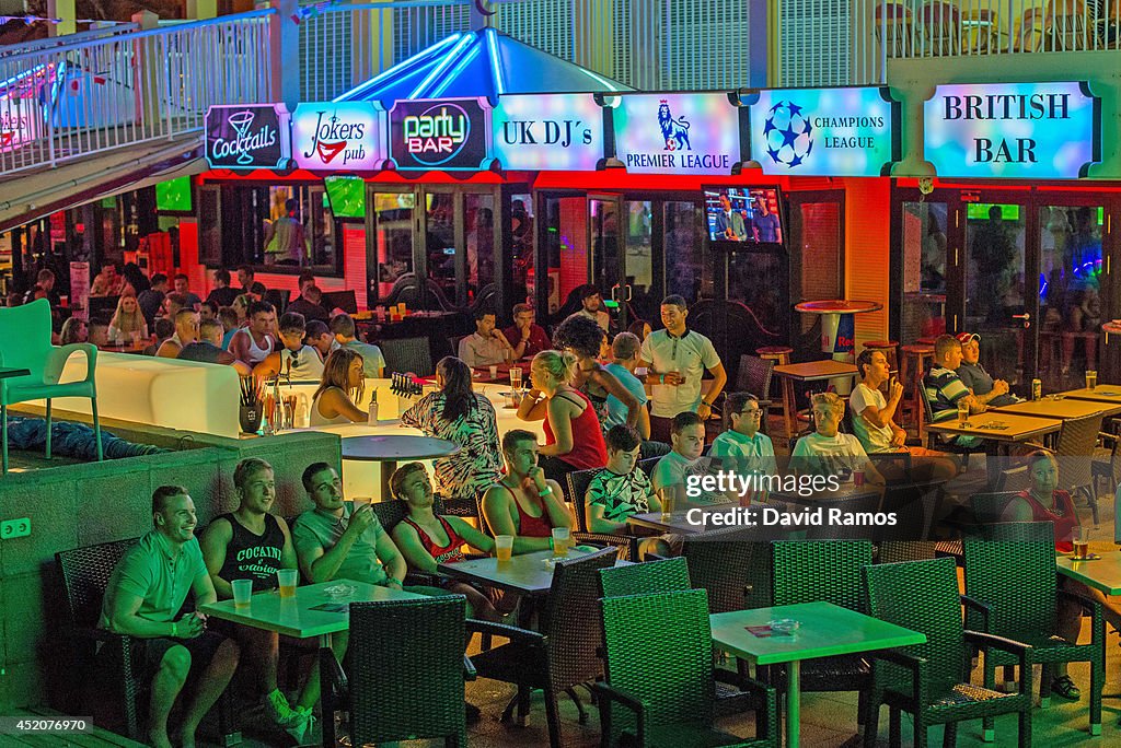 Tourists Flock To The Mallorcan Town Of Magaluf