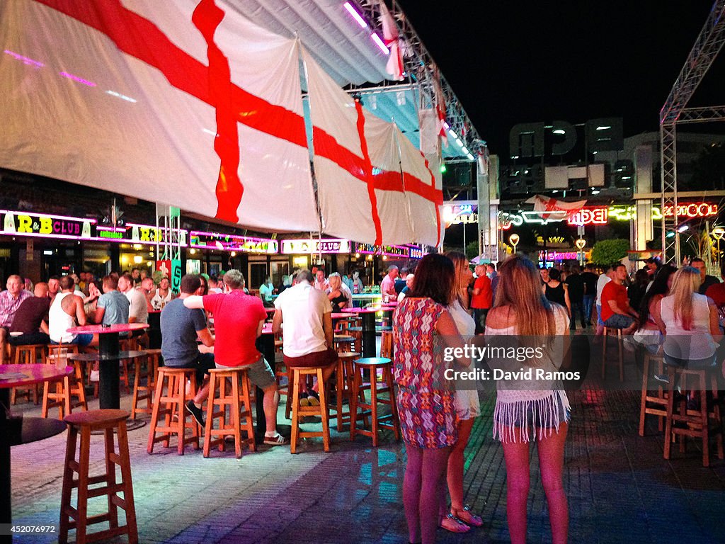 Tourists Flock To The Mallorcan Town Of Magaluf