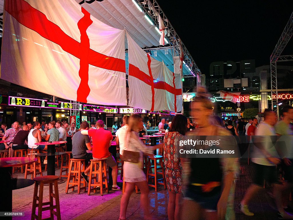 Tourists Flock To The Mallorcan Town Of Magaluf