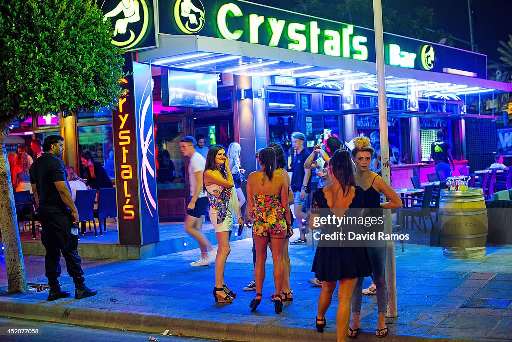 Tourists Flock To The Mallorcan Town Of Magaluf