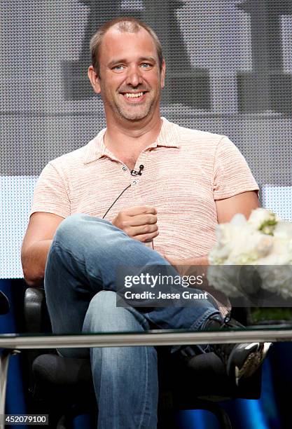 Writer/creator Trey Parker speaks onstage during the 'South Park' panel at Hulu's TCA Presentation at The Beverly Hilton Hotel on July 12, 2014 in...