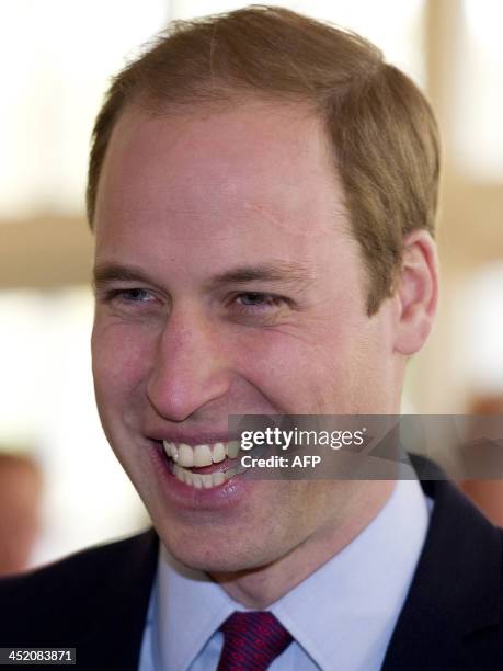 Britain's Prince William, Duke of Cambridge, visits the Zoological Society of London to attend a meeting of "United for Wildlife" collaboration in...