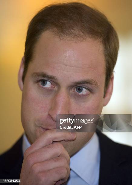 Britain's Prince William, Duke of Cambridge, visits the Zoological Society of London to attend a meeting of "United for Wildlife" collaboration in...