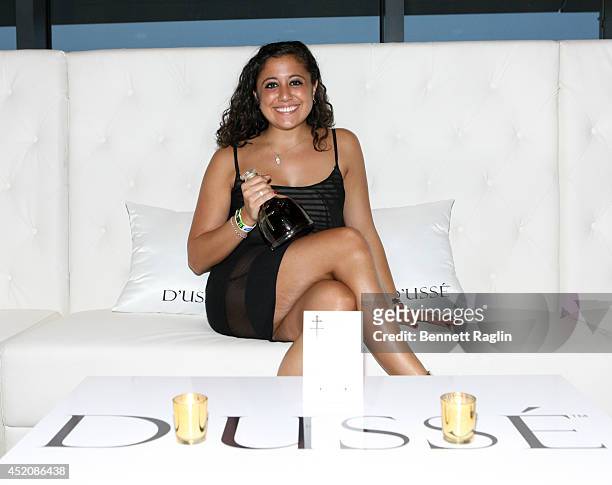 Lauren Menache of D'usse attends D'USSE VIP Riser + Lounge At On The Run Tour - MetLife Stadium on July 12, 2014 in East Rutherford City.