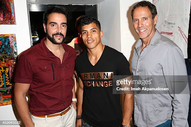 Jeff Marchelletta and Paul Weber attend a ZTPR Agency Summer Soiree at Gallerie Sparta on July 12, 2014 in West Hollywood, California.