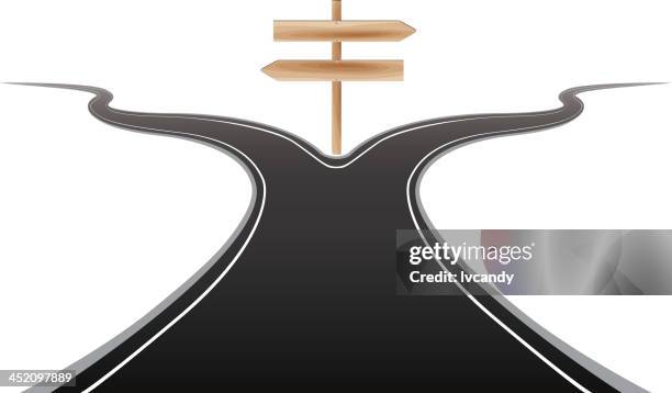 road leading to the different direction - multiple pathways background stock illustrations