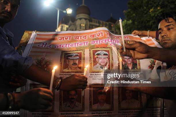 Citizens pay tribute to 26/11 martyrs on the fifth anniversary of the 26/11 Mumbai attacks, those killed by 10 Lashkar-e-Taiba terrorists in the...
