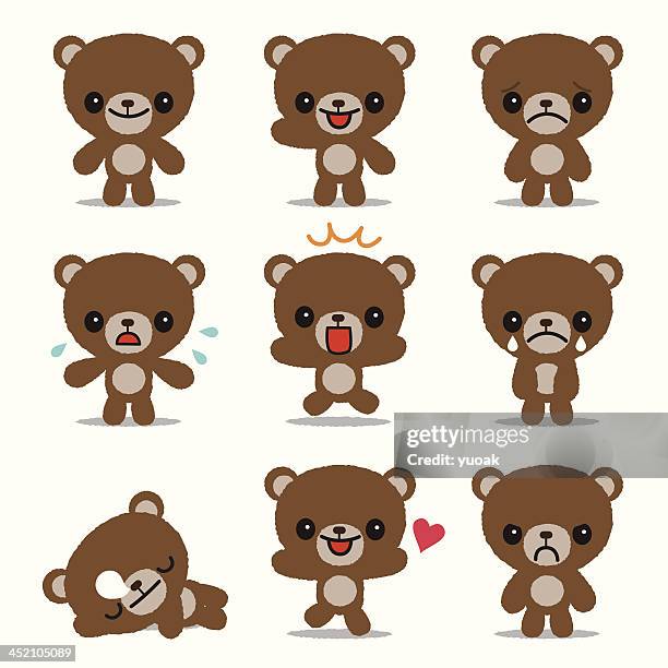 cute teddy bear - dancing bear stock illustrations