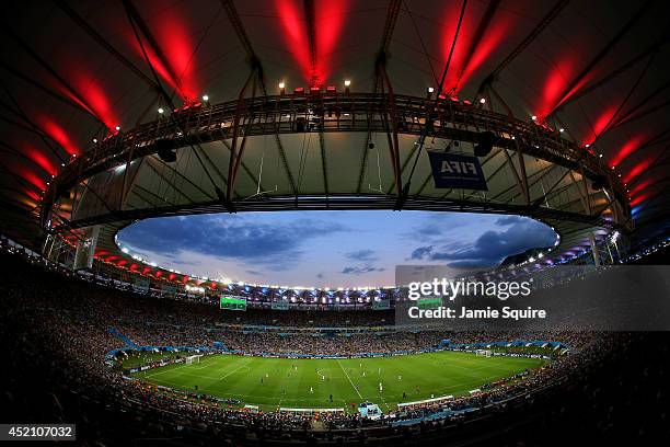 General view of the stadium during the 2014 FIFA World Cup Brazil Final match between Germany and Argentina at Maracana on July 13, 2014 in Rio de...