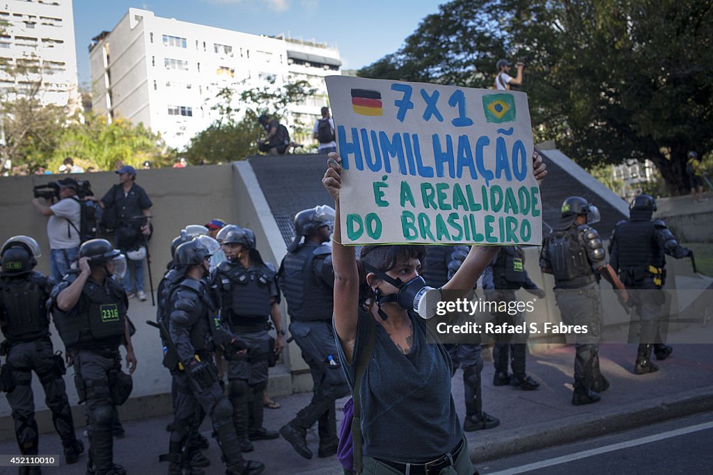 Anti-Government Protests Organized On Day Of Final Would Match In Brazil