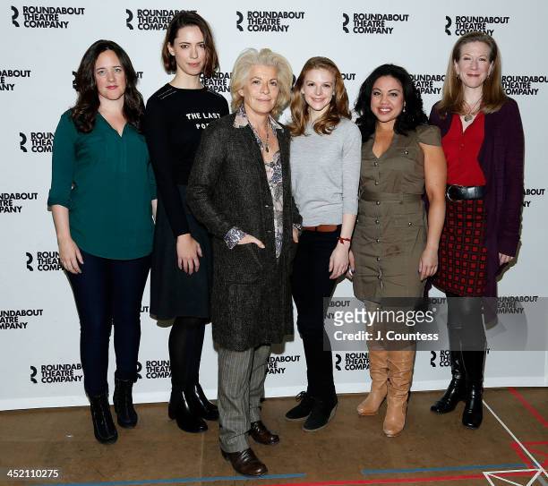 Actors Karen Walsh, Rebecca Hall, Suzanne Bertish, Ashley Bell, Maria-Christina Oliveras and Henny Russell attend the photo call for "Machincal" on...