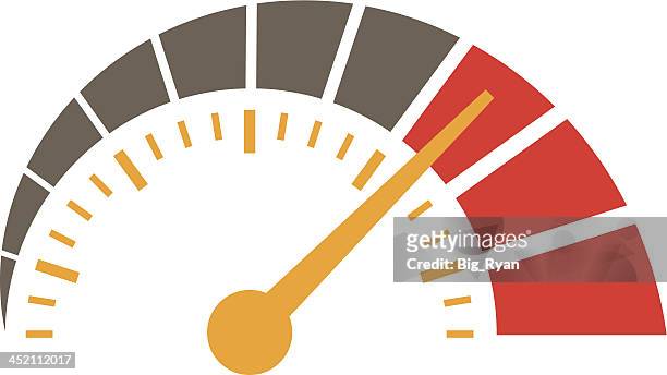 einfache tachometer - speedometer stock-grafiken, -clipart, -cartoons und -symbole