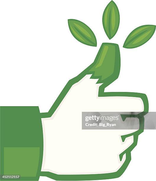 illustrations, cliparts, dessins animés et icônes de main verte - main verte