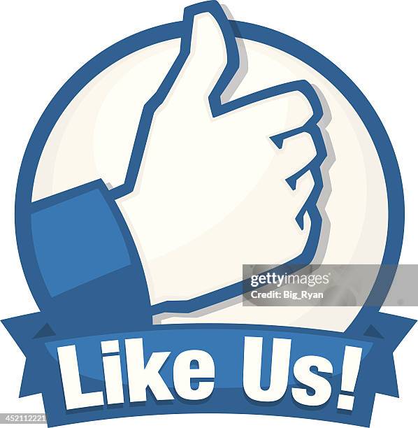 like us - social media like stock illustrations