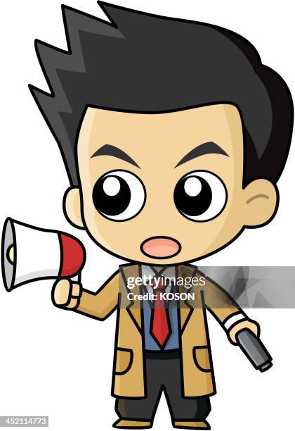 negotiator vector cartoon - police officer talking to person cartoon stock illustrations