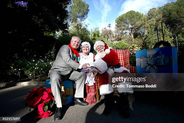 Councilman Tom LaBonge and Santa Claus kick off the L.A. Zoo's holiday festivities and welcomes Santa and his reindeer to the L.A. Zoo held at the...