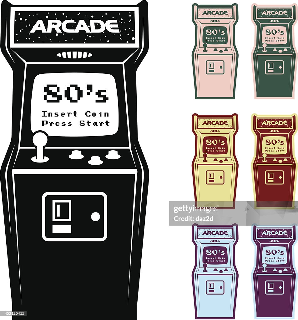 Different Color Options Of Video Arcade Machine