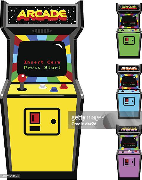 Different Color Options Of Video Game Arcade Cabinet High-Res Vector  Graphic - Getty Images
