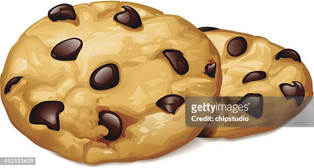 chocolate chip cookies - cookie stock illustrations