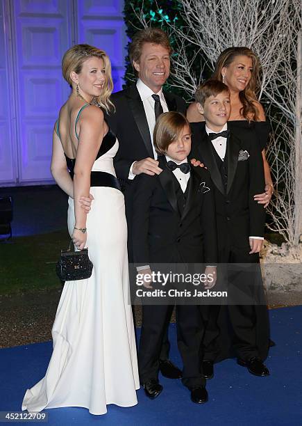 Jon Bon Jovi and Family arrives at Kensington Palace for the Centrepoint Winter Whites Gala on November 26, 2013 in London, England.