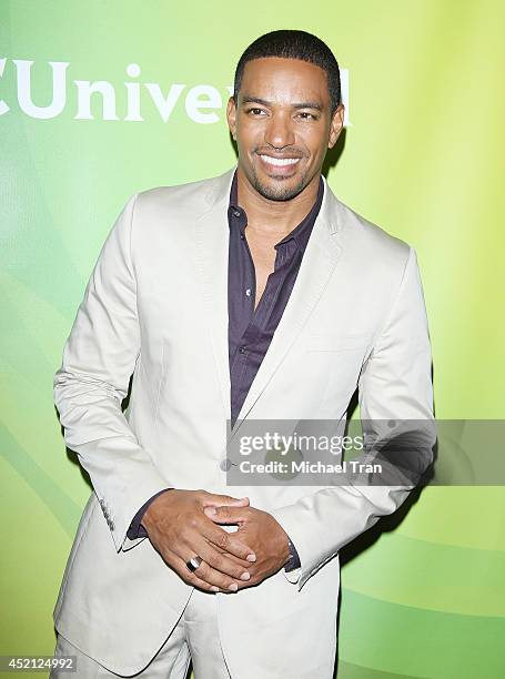 Laz Alonso arrives at NBCUniversal's 2014 Summer TCA Tour - Day 1 held at The Beverly Hilton Hotel on July 13, 2014 in Beverly Hills, California.