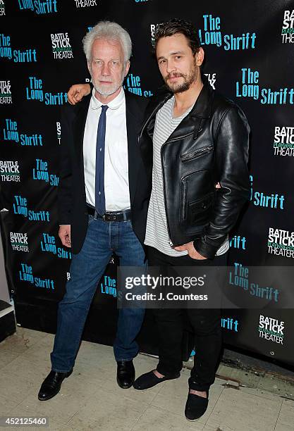 Playwright Robert Boswell and director James Franco attend "The Long Shrift" after party at Rattlestick Playwrights Theater on July 13, 2014 in New...