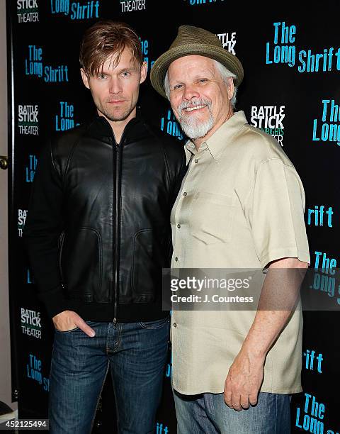 Actors Scott Haze and Brian Lally attend "The Long Shrift" after party at Rattlestick Playwrights Theater on July 13, 2014 in New York City.